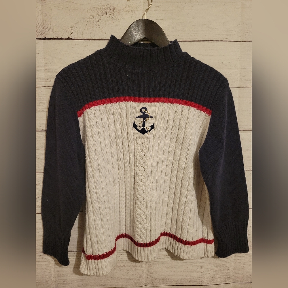 Vtg Crazy Horse Women's Petite XL Cotton Sweater Shirt
